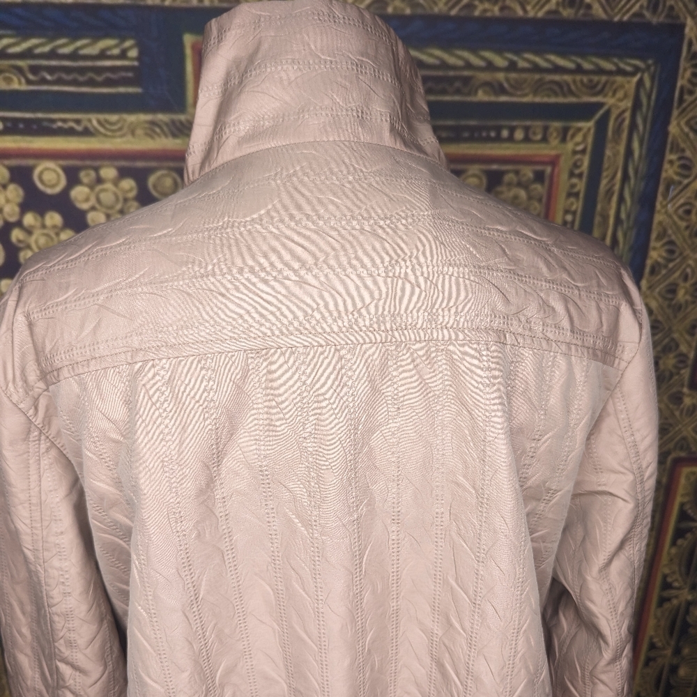 600West Tan Zip Up Jacket Size Large - Picture 7 of 9